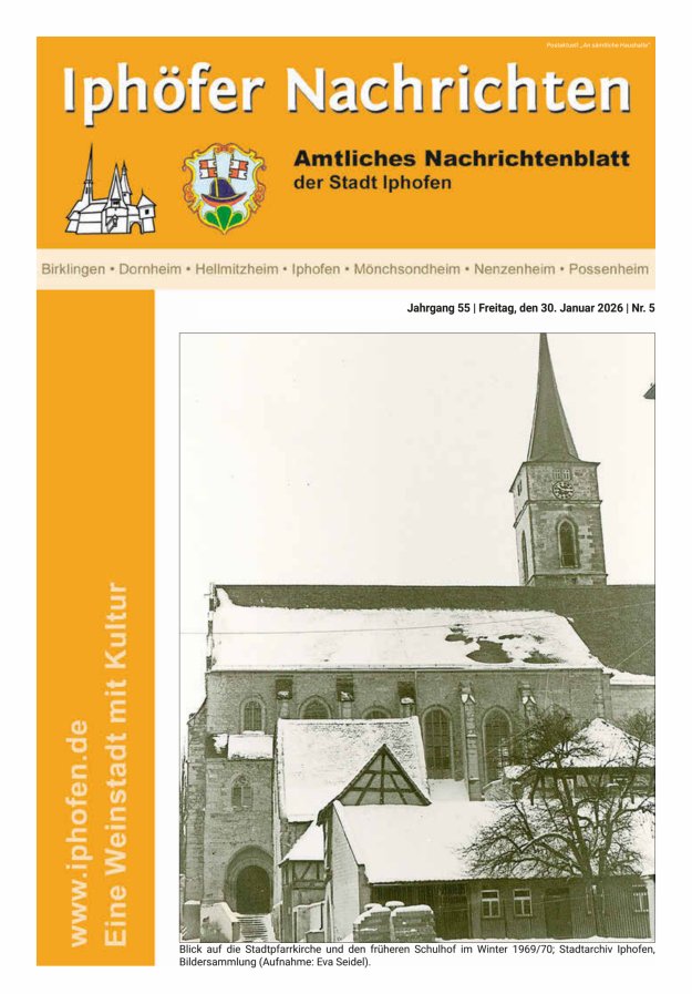 Iphöfer Nachrichten Titelblatt 05/2026