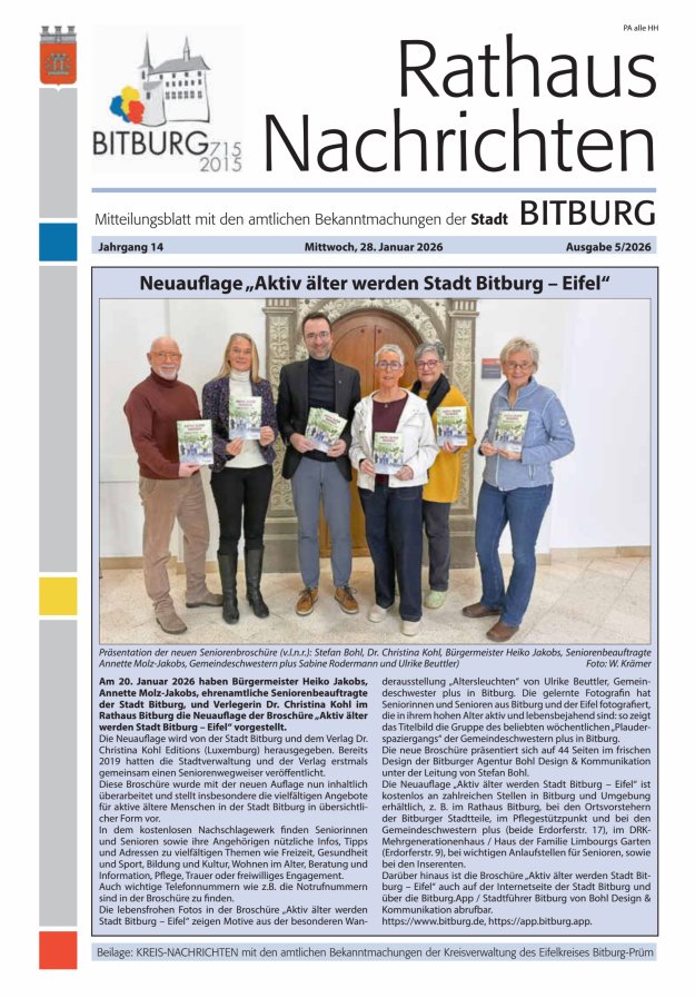 Rathaus-Nachrichten Bitburg Titelblatt 05/2026