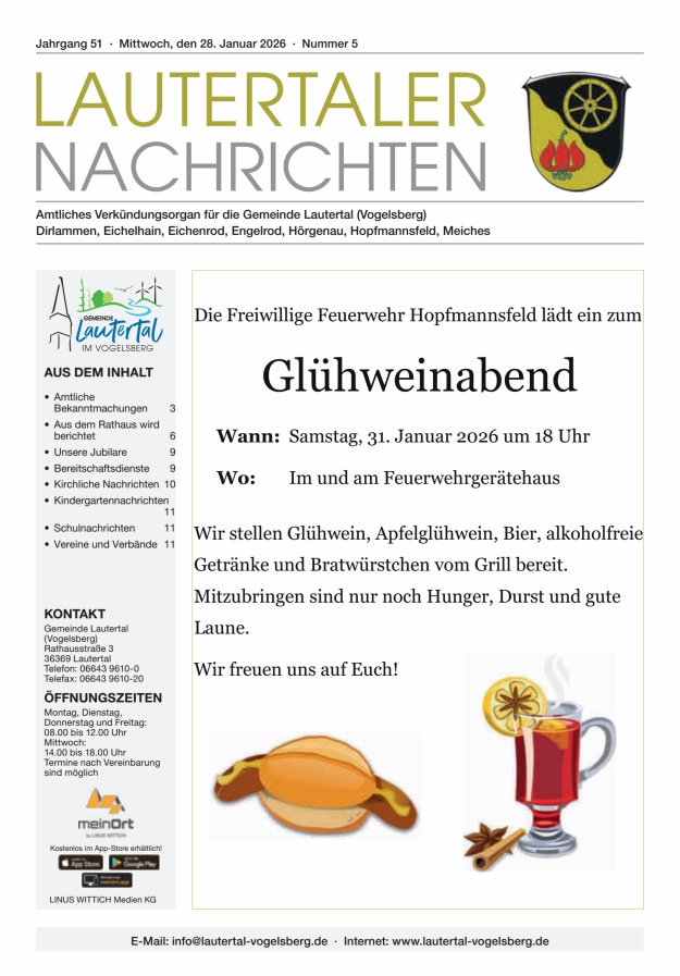 Lautertaler Nachrichten Titelblatt 05/2026