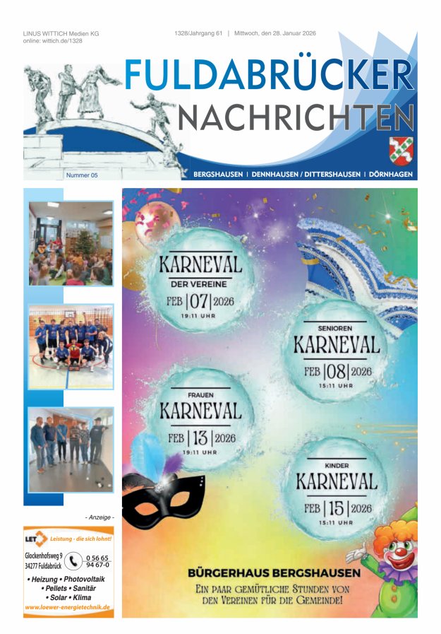 Fuldabrücker Nachrichten Titelblatt 05/2026