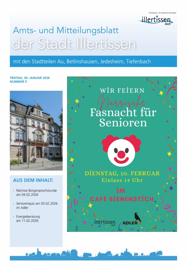 Amts- und Mitteilungsblatt Stadt Illertissen Titelblatt 05/2026