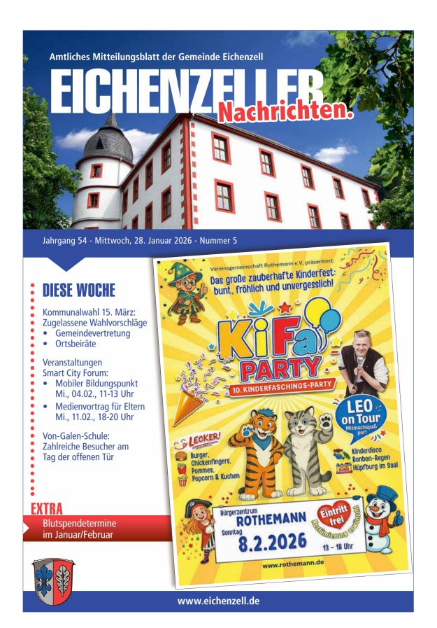 Amtliches Mitteilungsblatt der Gemeinde Eichenzell Titelblatt 05/2026