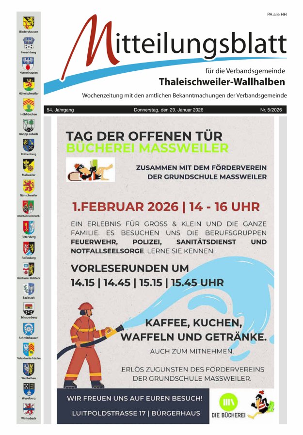 Mitteilungsblatt VG Thaleischweiler-Wallhalben Titelblatt 05/2026