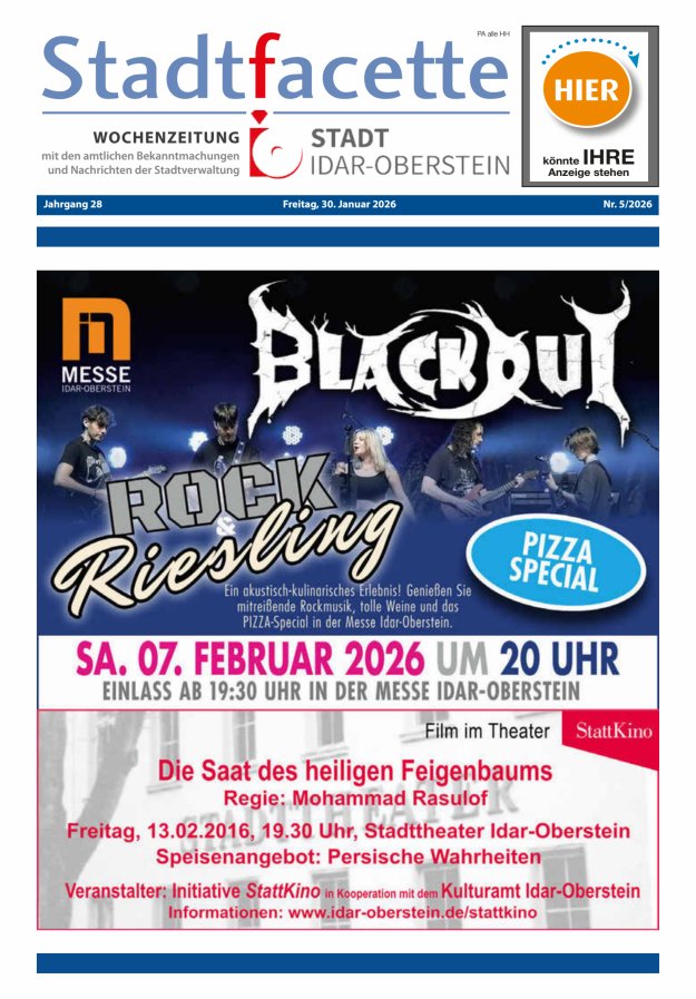 Stadtfacette Idar-Oberstein Titelblatt 05/2026