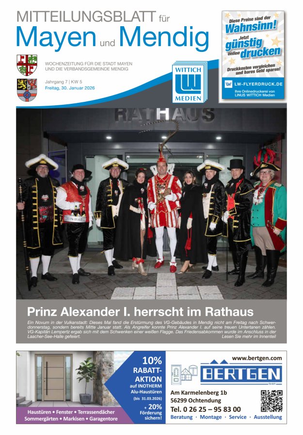 Mitteilungsblatt für Mayen und Mendig Titelblatt 05/2026