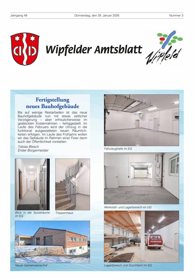 Wipfelder Amtsblatt Titelblatt 03/2026