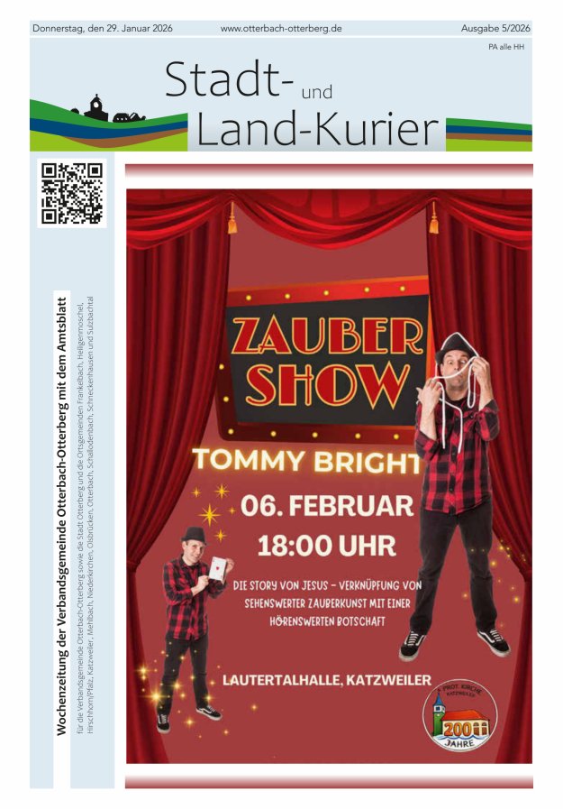 Stadt- und Land-Kurier Otterbach-Otterberg Titelblatt 05/2026