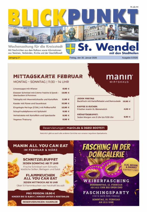 Blickpunkt St Wendel Titelblatt 05/2026