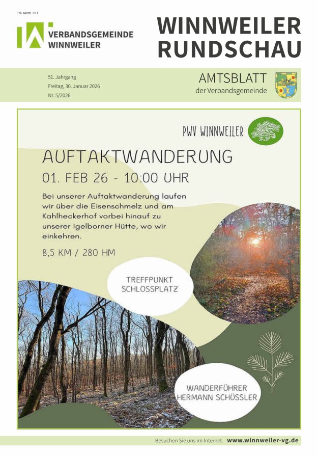 Winnweiler Rundschau Titelblatt 05/2026
