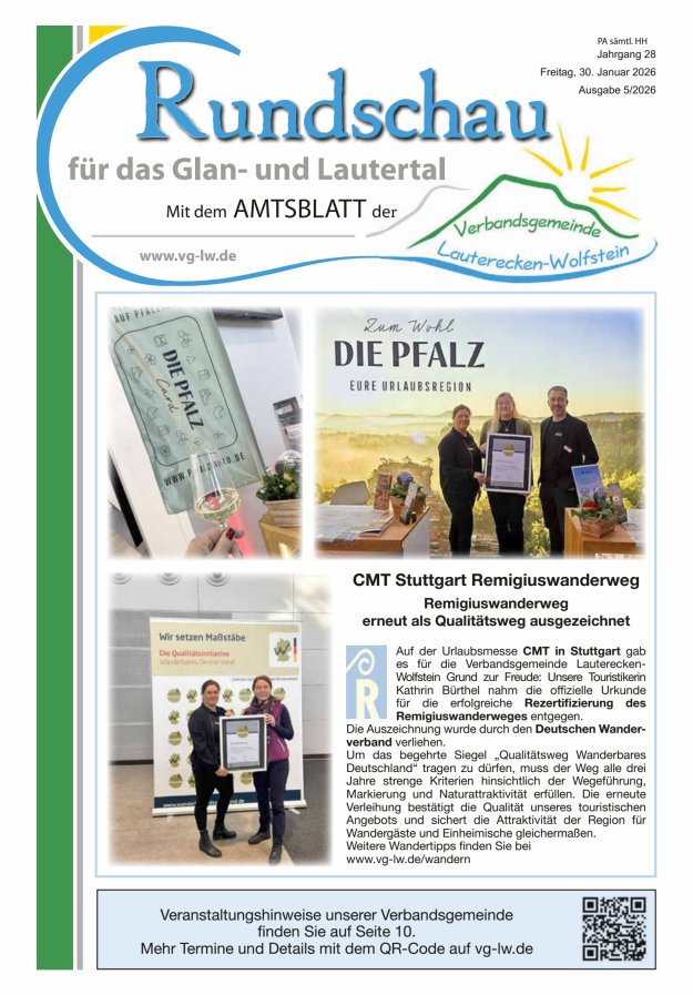 Rundschau für das Glan- und Lautertal Titelblatt 05/2026