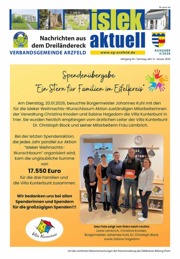 Islek aktuell VG Arzfeld Titelblatt 05/2026