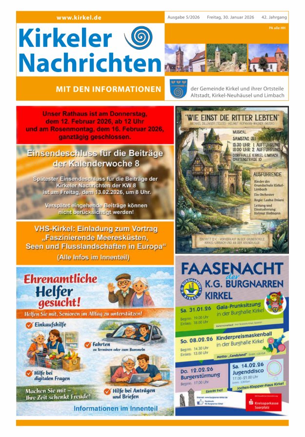 Kirkeler Nachrichten Titelblatt 05/2026