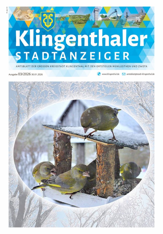 Klingenthaler Stadtanzeiger  Titelblatt 03/2026