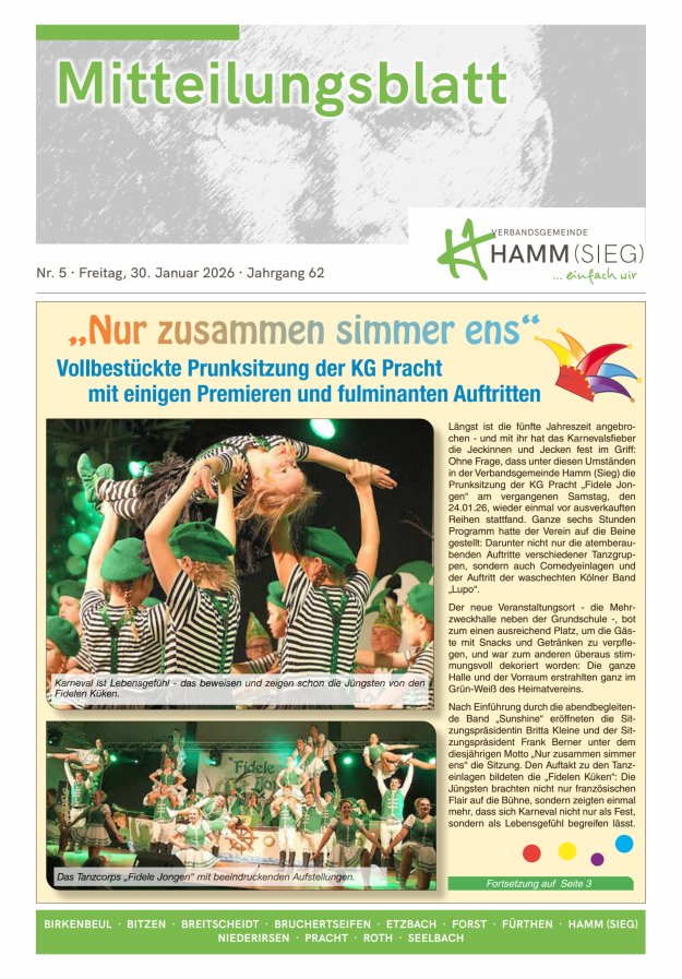 Mitteilungsblatt Hamm (Sieg) Titelblatt 05/2026