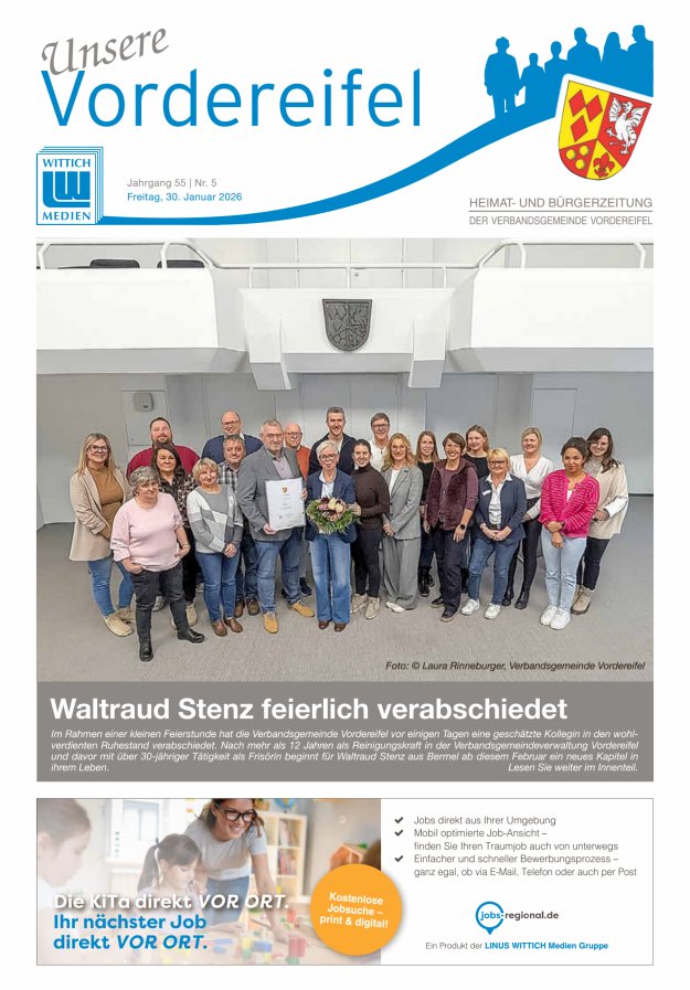 Mitteilungsblatt Vordereifel - Heimat- u Bürgerzeitung der VG Vordereifel Titelblatt 05/2026