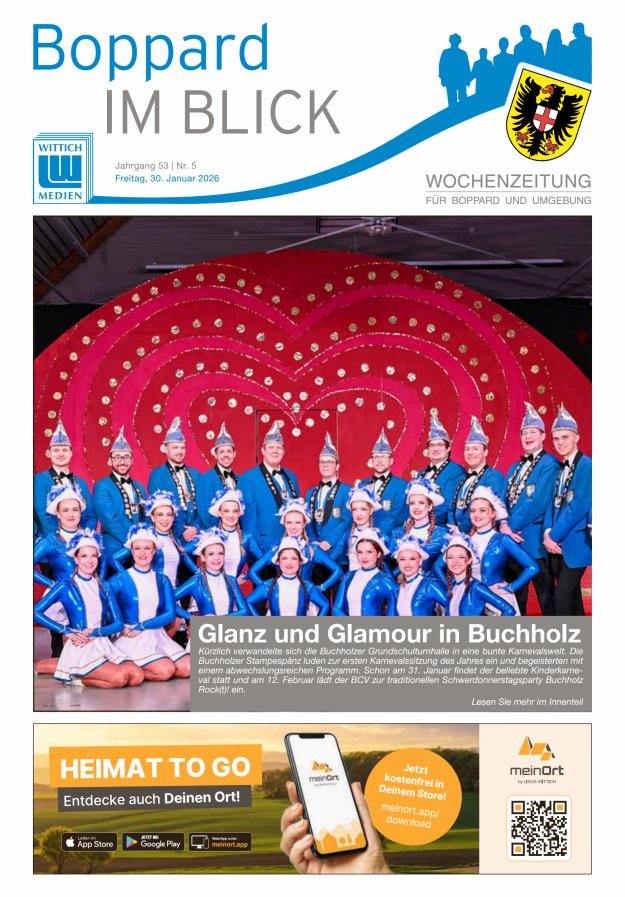 Boppard im Blick - Heimatzeitung für die Stadt Boppard Titelblatt 05/2026