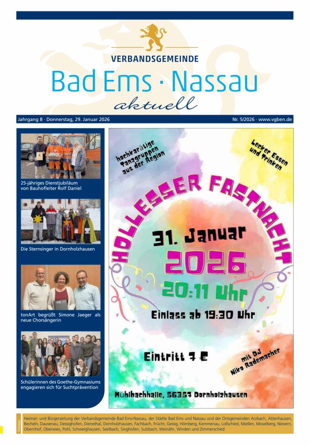 Bad Ems-Nassau aktuell Ausgabe Nassau Titelblatt 04/2026