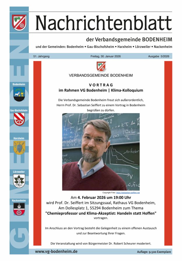 Nachrichtenblatt der VG Bodenheim              Titelblatt 05/2026