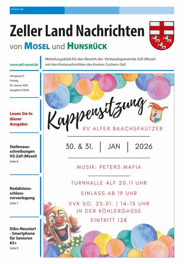 Zeller Land Nachrichten Titelblatt 05/2026