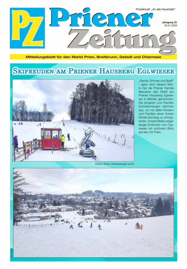Priener Zeitung Titelblatt 01/2026
