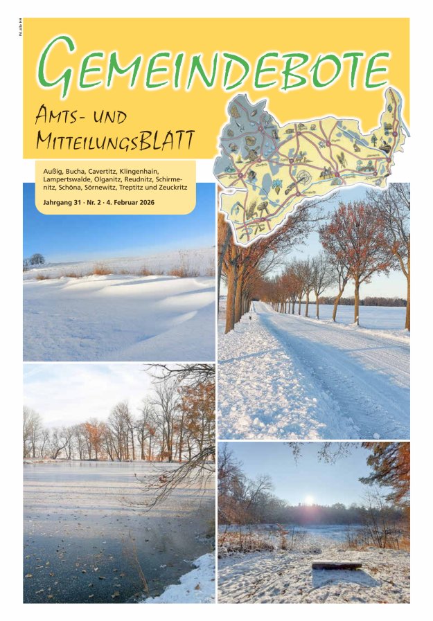 Gemeindebote - Amts- und Mitteilungsblatt Titelblatt 02/2026