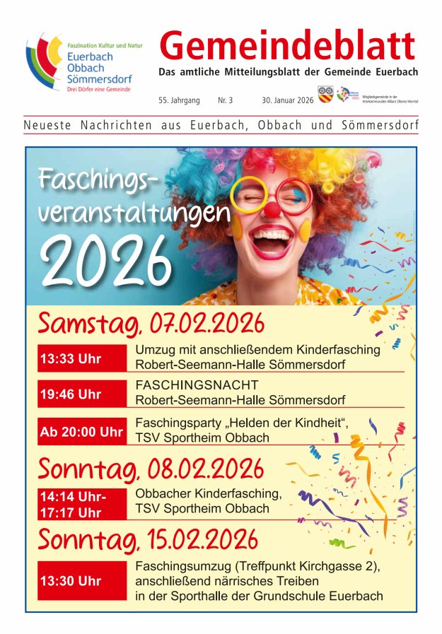 Gemeindeblatt der Gemeinde Euerbach Titelblatt 03/2026