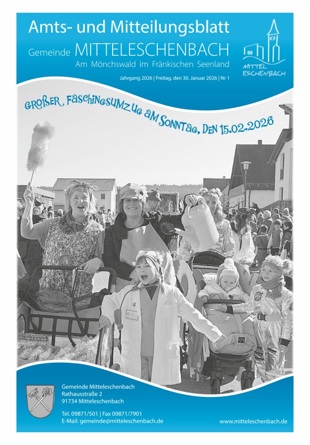 Amts- und Mitteilungsblatt Gemeinde Mitteleschenbach Titelblatt 01/2026