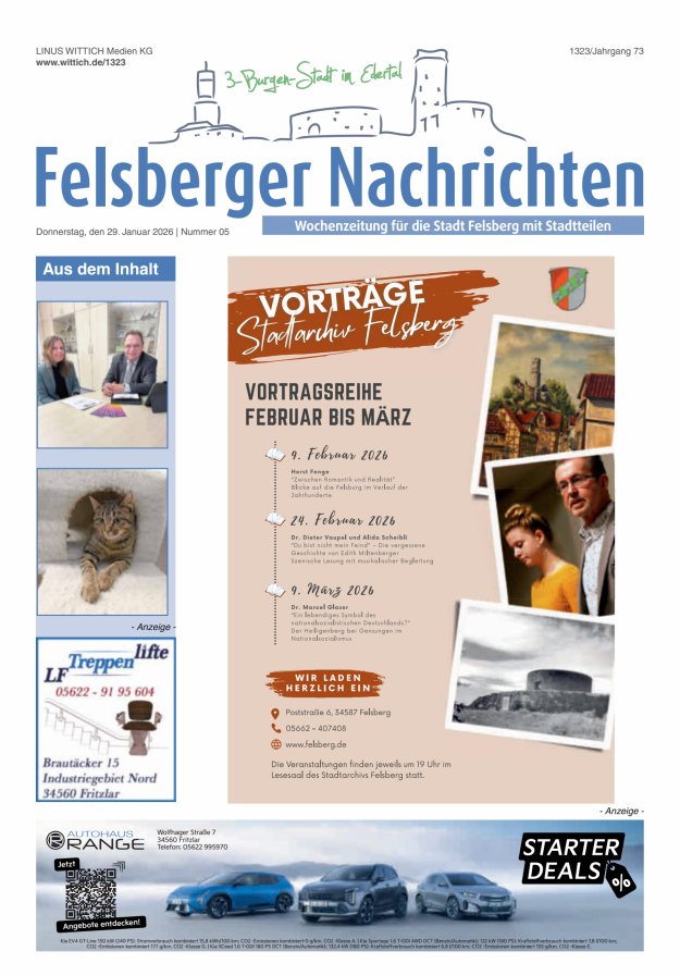 Felsberger Nachrichten Titelblatt 05/2026
