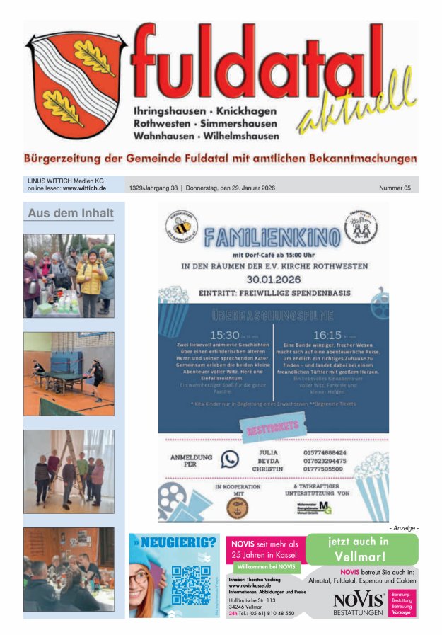 Fuldatal aktuell Titelblatt 05/2026