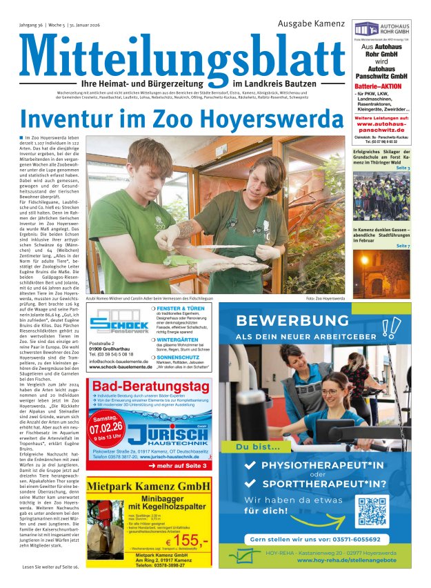 Mitteilungsblatt LK Bautzen Ausgabe Kamenz Titelblatt 04/2026
