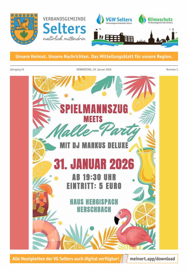 Unsere Verbandsgemeinde Selters Ww Titelblatt 05/2026