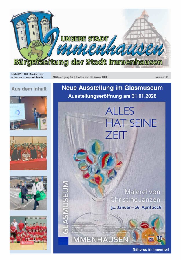 Unsere Stadt Immenhausen Titelblatt 05/2026