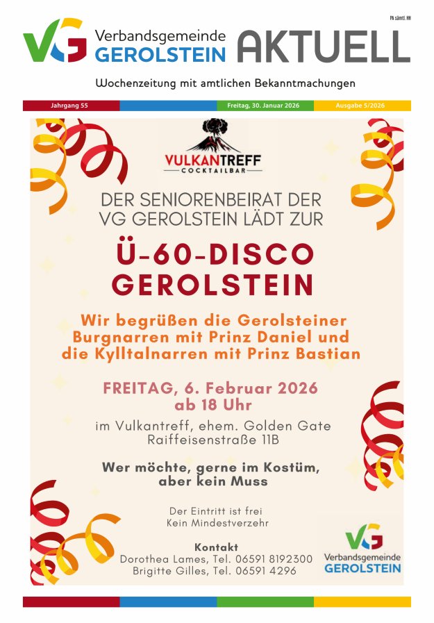 Verbandsgemeinde Gerolstein aktuell Titelblatt 05/2026