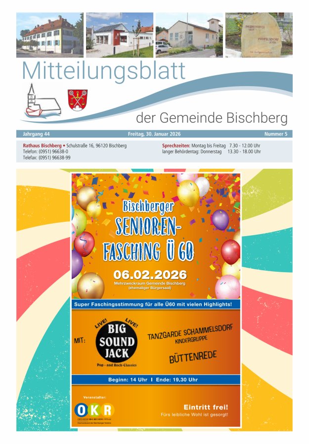 Mitteilungsblatt der Gemeinde Bischberg Titelblatt 05/2026