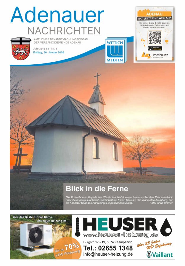 Adenauer Nachrichten Titelblatt 05/2026