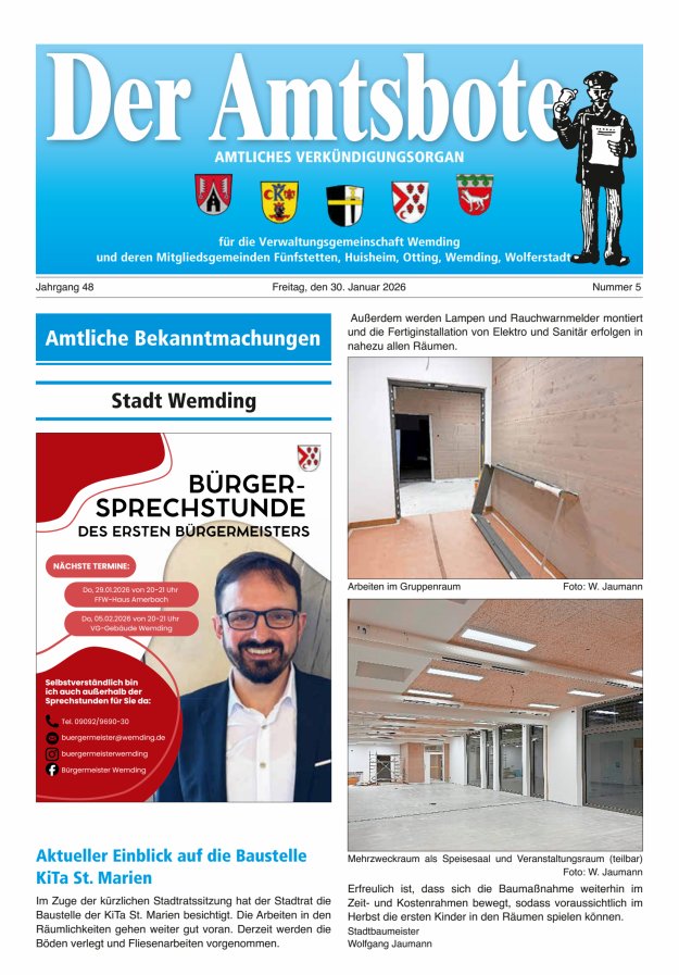 Der Amtsbote - Wemding Verwaltungsgemeinschaft Titelblatt 05/2026