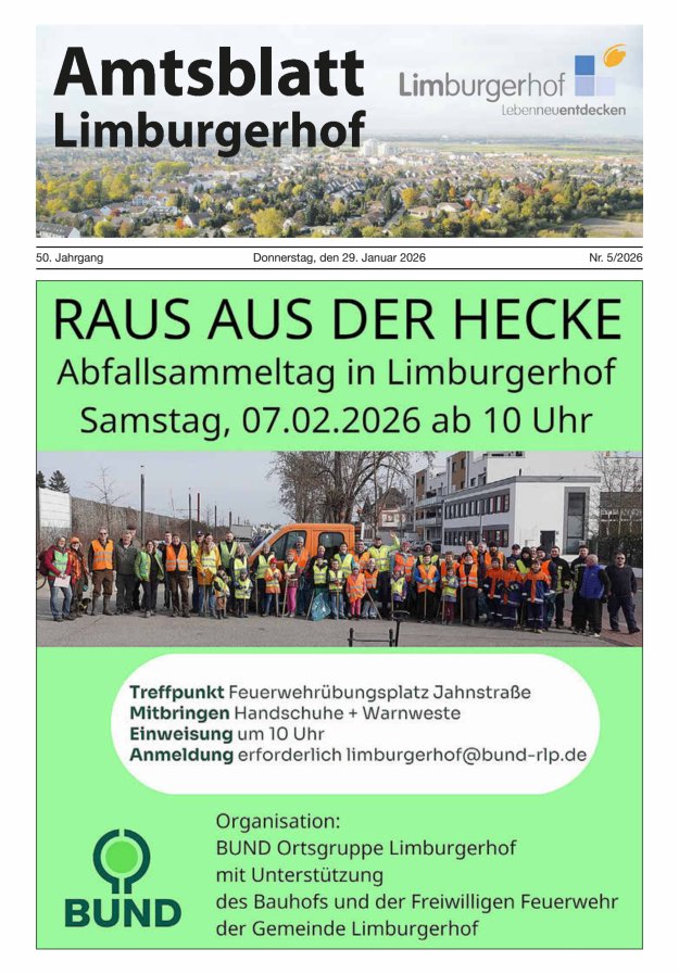 Amtsblatt Limburgerhof Titelblatt 05/2026
