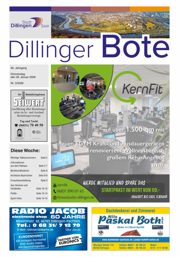 Dillinger Bote Titelblatt 05/2026