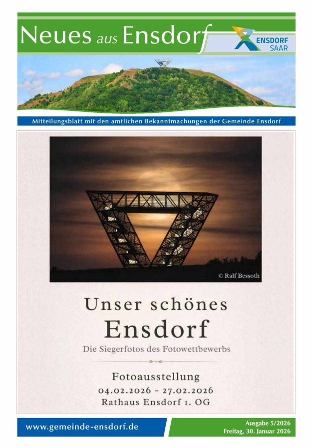 Neues aus Ensdorf Titelblatt 05/2026