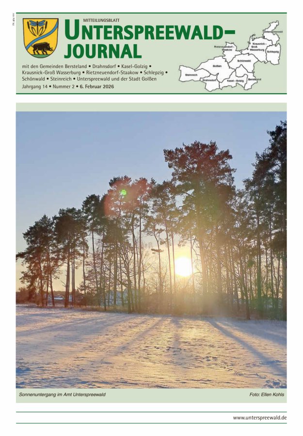 Unterspreewald-Journal Titelblatt 02/2026