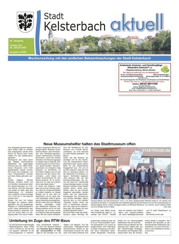 Kelsterbach aktuell Titelblatt 05/2026