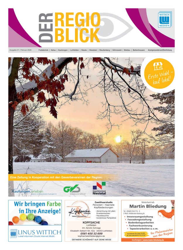 Regioblick Titelblatt 01/2026
