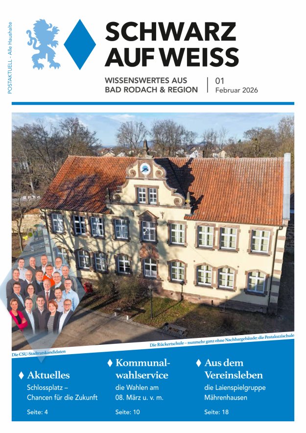 Schwarz auf Weiß Titelblatt 01/2026