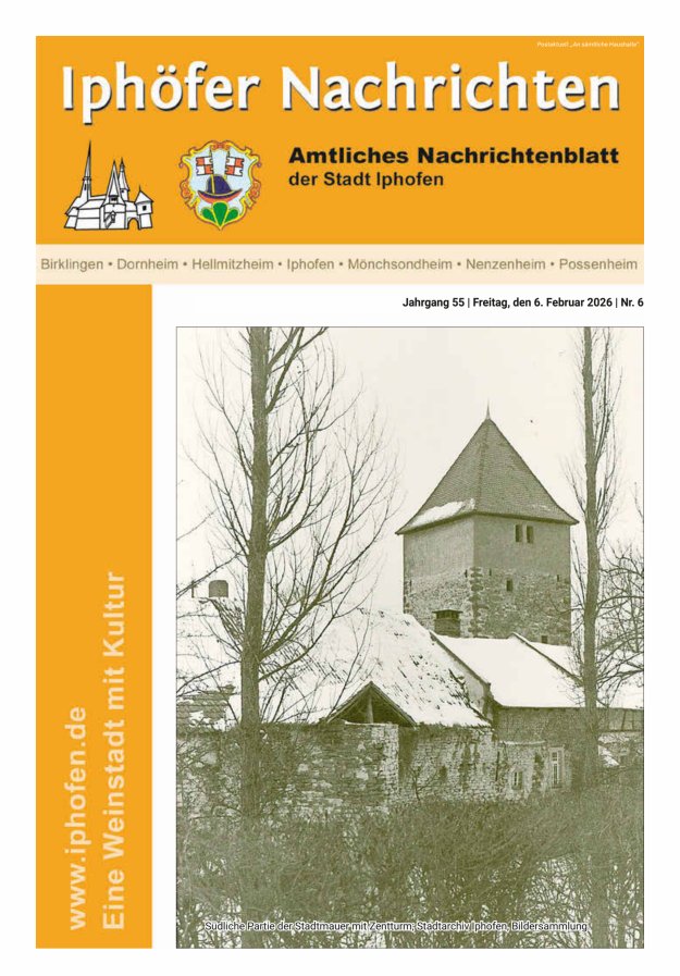Iphöfer Nachrichten Titelblatt 06/2026
