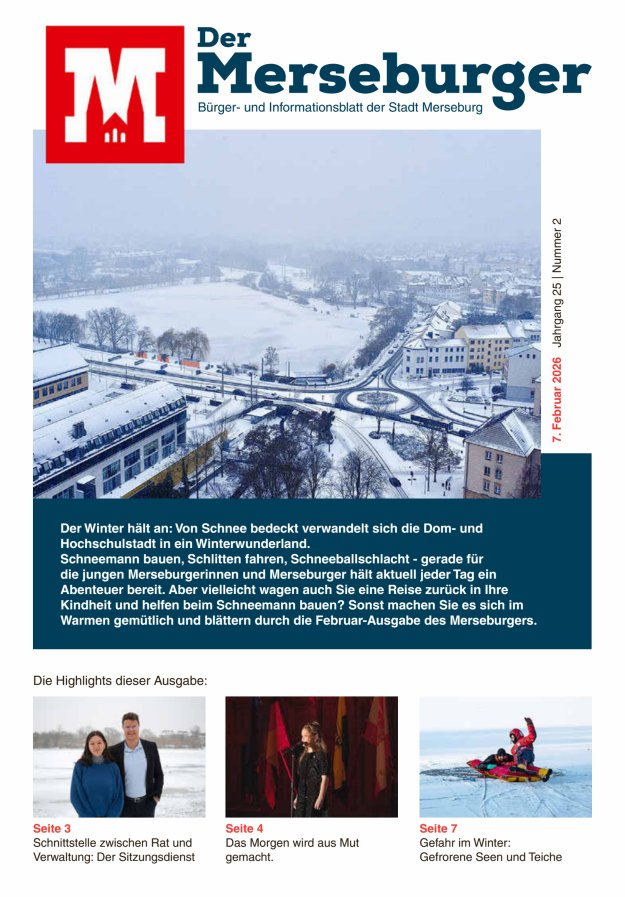 Der Merseburger - Bürger- und Informationsblatt für die Stadt Merseburg Titelblatt 02/2026