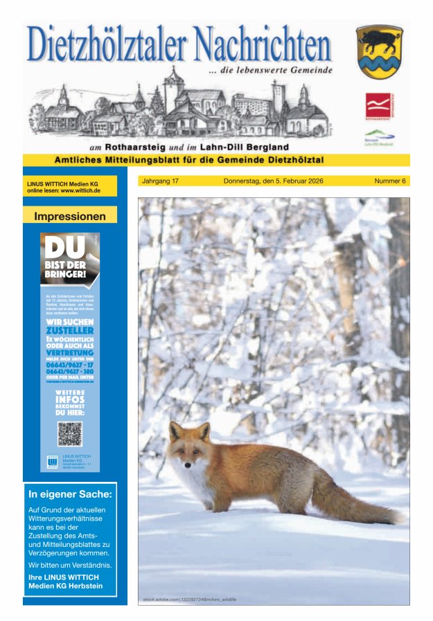 Dietzhölztaler Nachrichten Titelblatt 06/2026