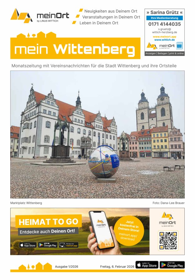 MB Wittenberg/meinWittenberg Titelblatt 01/2026