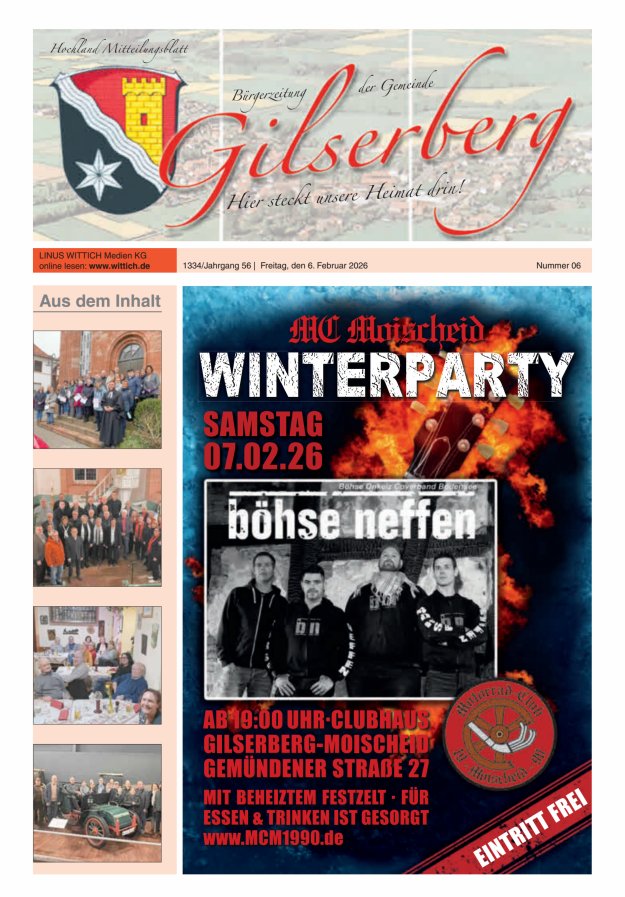 Hochland Mitteilungsblatt Gilserberg Titelblatt 06/2026