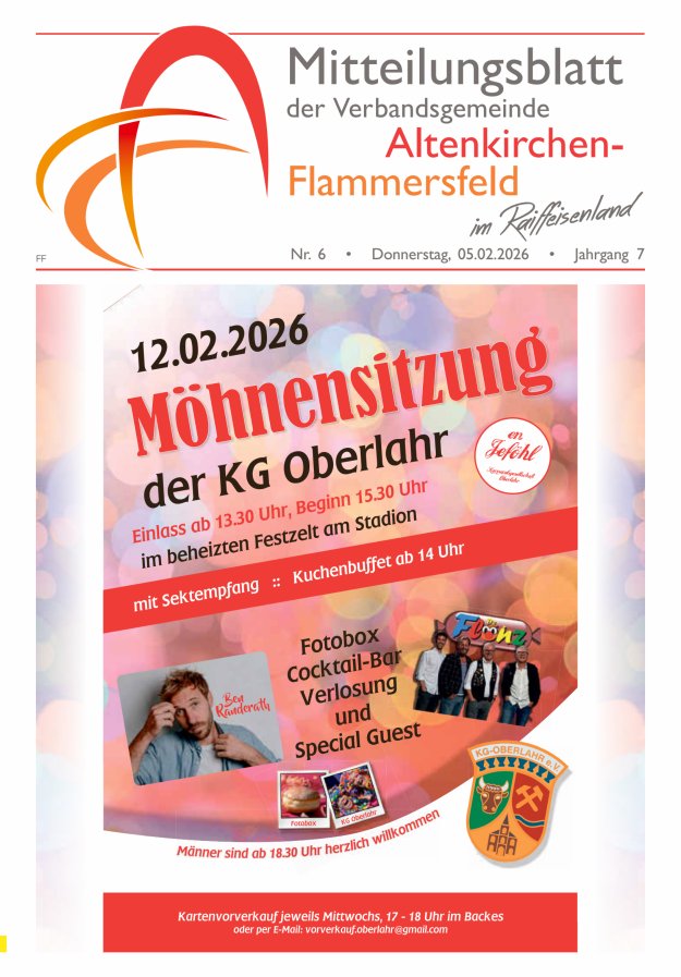 Mitteilungsblatt Verbandsgemeinde Altenkirchen-Flammersfeld Ausg Flammersfeld Titelblatt 06/2026