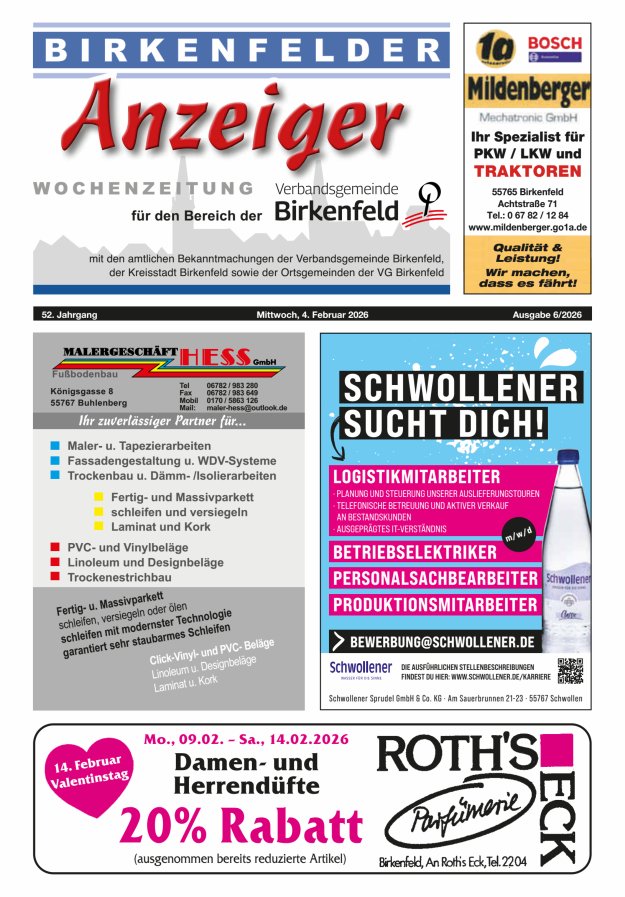 Birkenfelder Anzeiger Titelblatt 06/2026